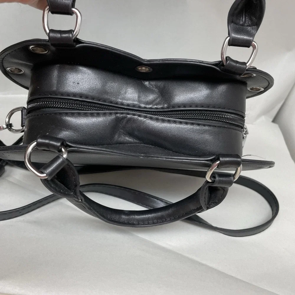Gothic Style Heart Shaped Spiderweb Purse Black 12